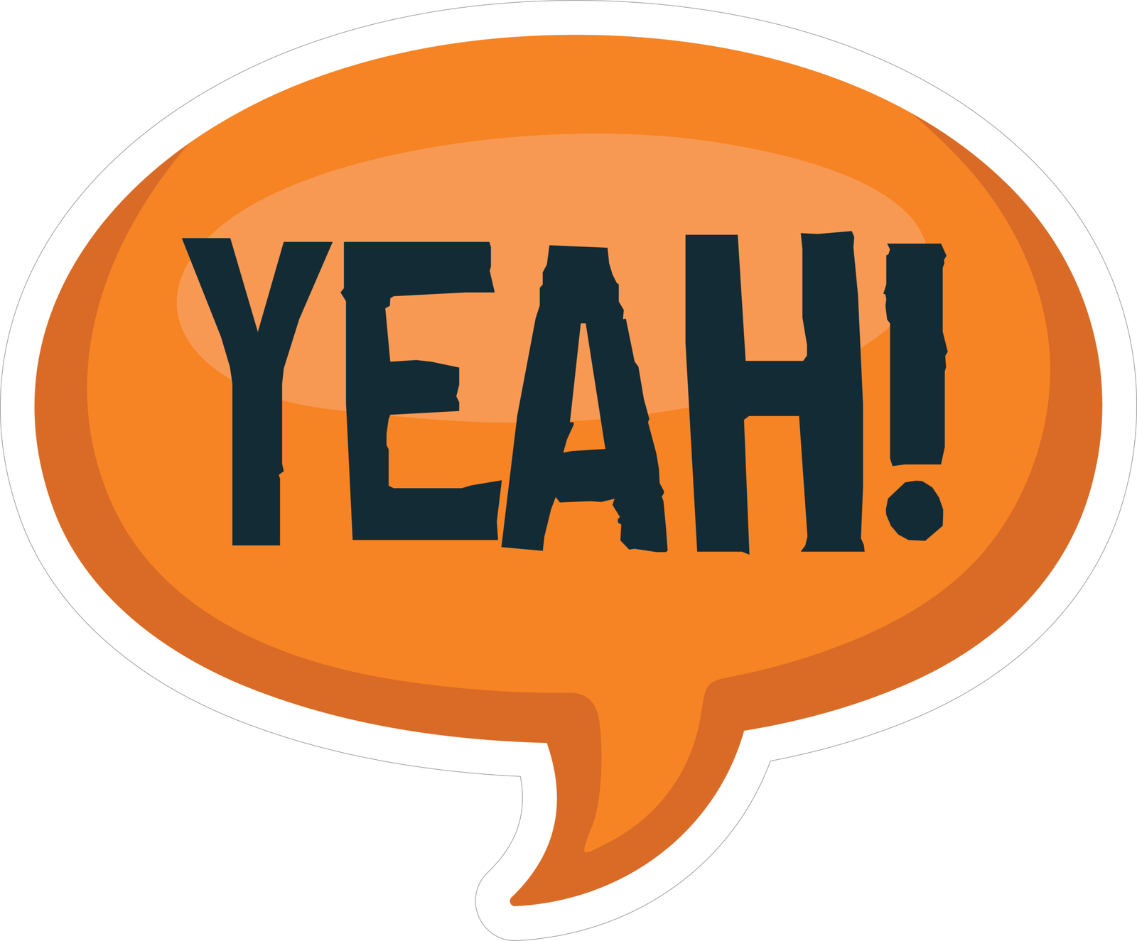 162 YEAH STICKER - Image 1