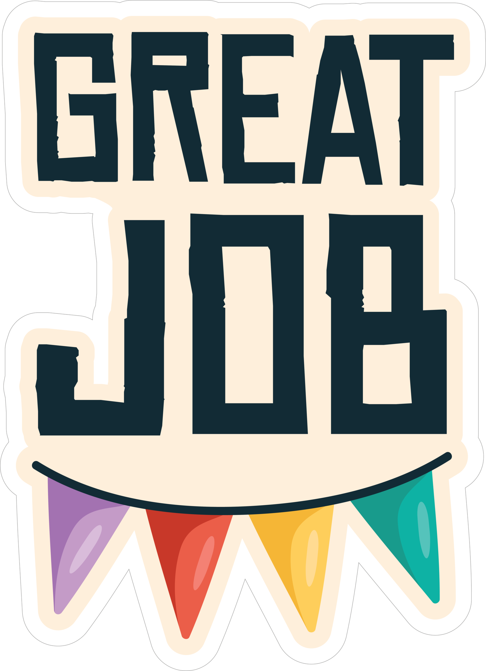 167 GREAT JOB STICKER - Image 1