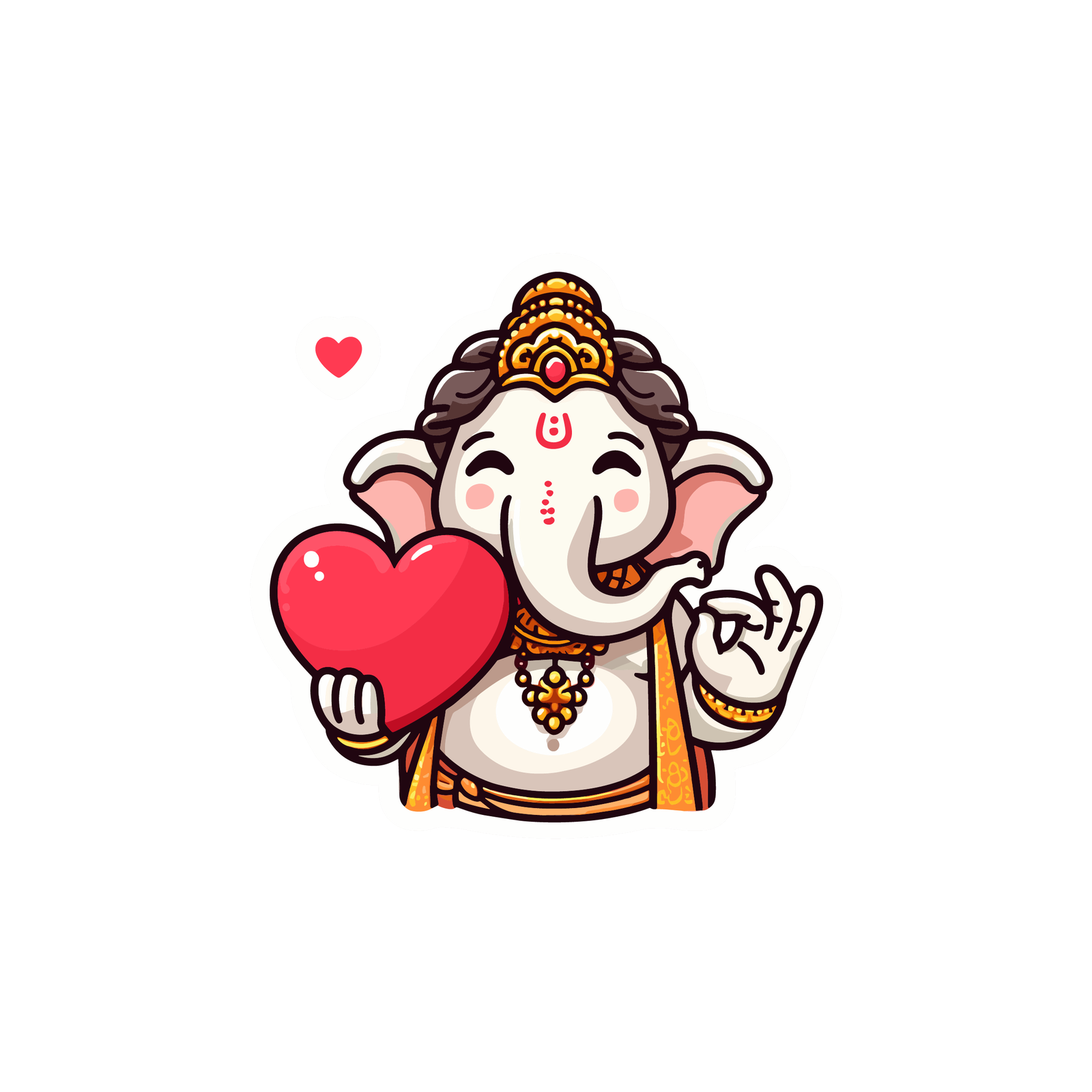 500-600-53 Baby Ganesha Sticker - Image 1