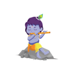 Flute Krishna Sticker