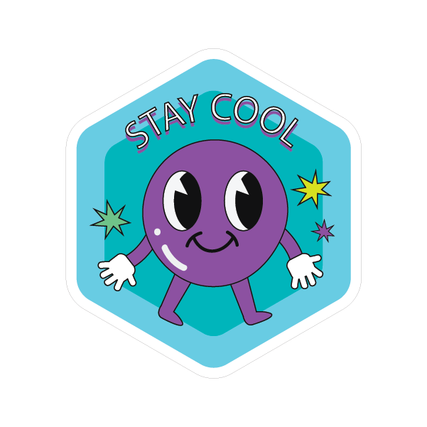 96 STAY COOL EMOJI STICKER - Image 1