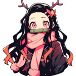 Nezuko Cartoon Sticker